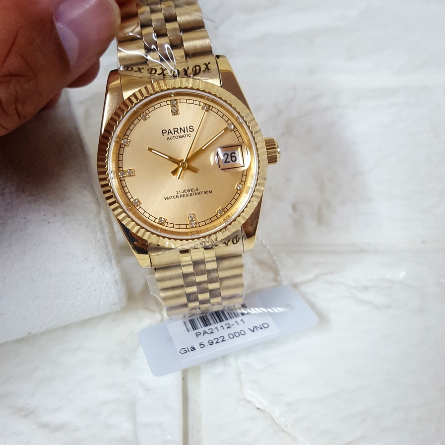 Thiết kế kinh điển của rolex đồng hồ nam Parnis PA2112-11