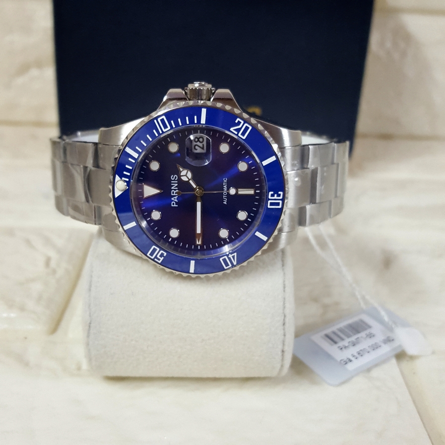 Thiết kế kinh điển của rolex đồng hồ nam Parnis PA-GMT1-55