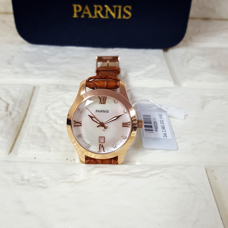 Thiết kế kinh điển đồng hồ nữ Parnis PA6005-11