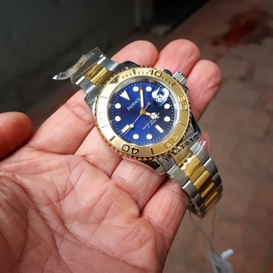 Thiết kế kinh điển của rolex đồng hồ Parnis PA-GMT11