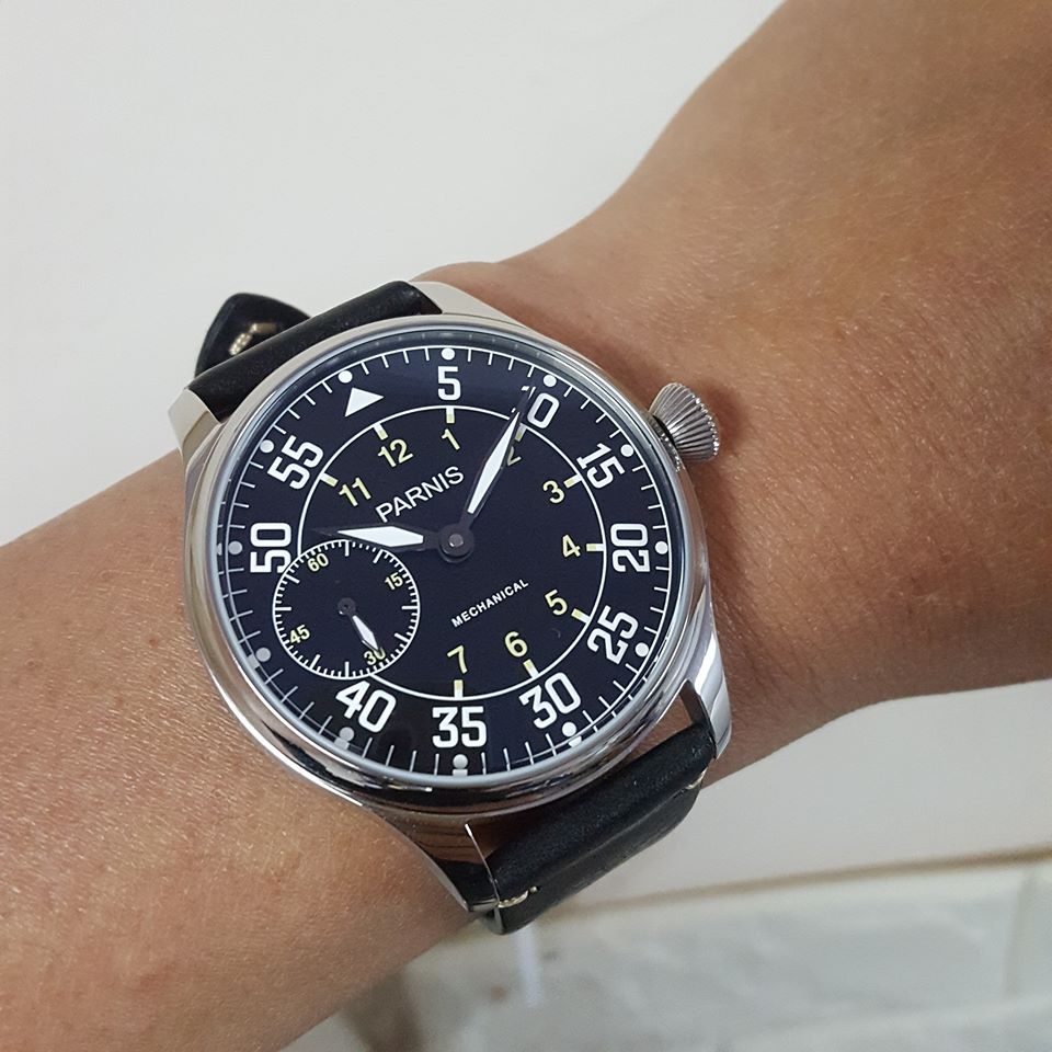 Thiết kế kinh điển đồng hồ nam Parnis PA6061-4