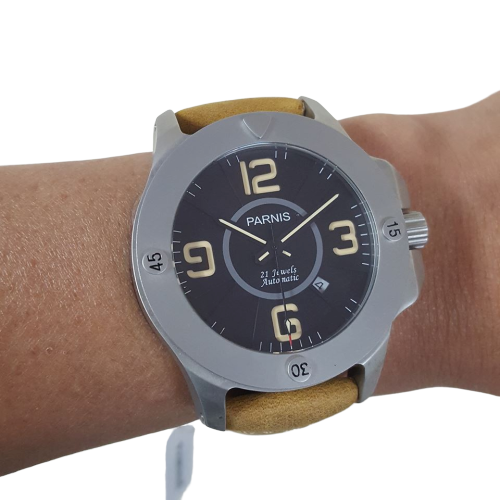 Thiết kế kinh điển của panerai đồng hồ nam Parnis PA6035-3