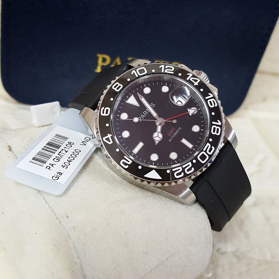 Thiết kế kinh điển rolex đồng hồ nam Parnis PA GMT2108
