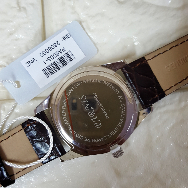 Thiết kế kinh điển đồng hồ nam Parnis size 36mm