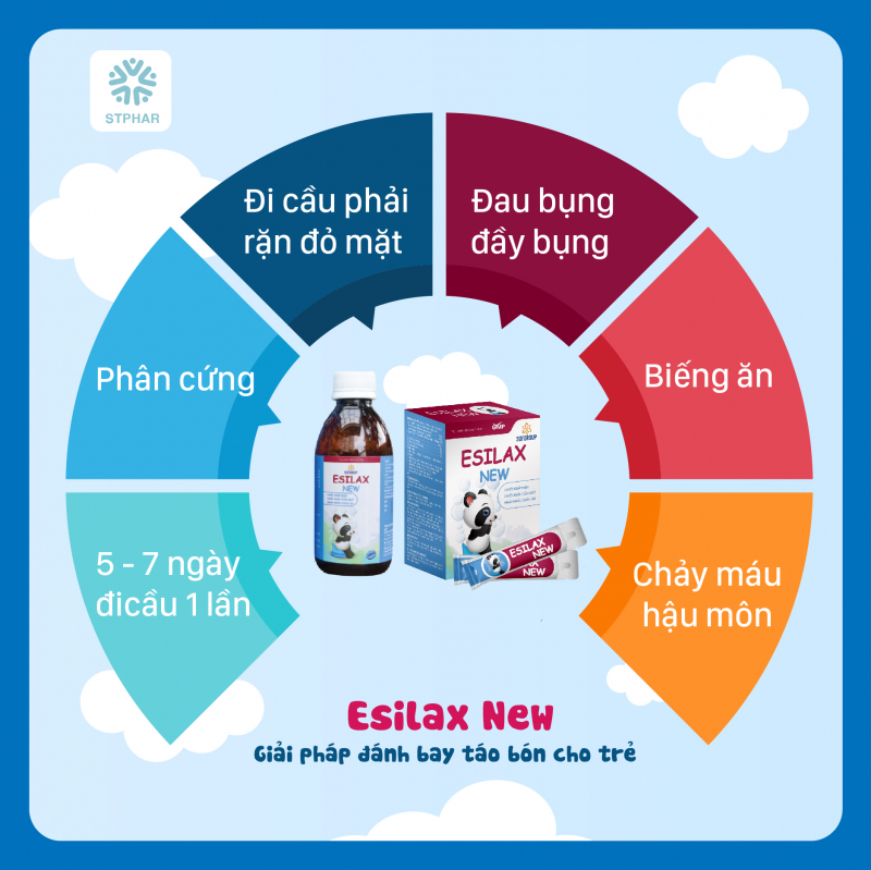 Siro hỗ trợ điều trị táo bón Esilax New