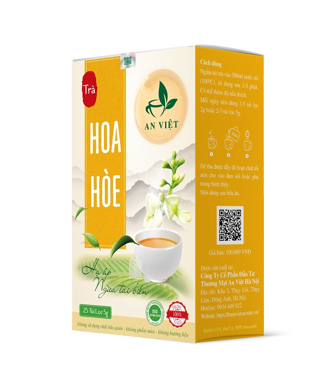Trà Hoa Hòe An Việt 25 túi lọc 5 gam (tuyển NPP độc quyền tỉnh